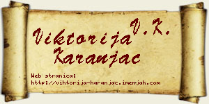 Viktorija Karanjac vizit kartica